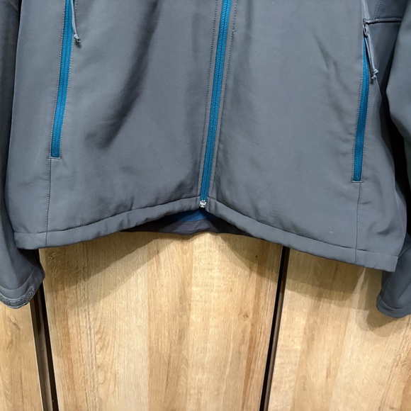 The North Face Jacket Mens Large Gray Apex Windwall Softshell Coat Fleece Lined - Picture 7 of 16